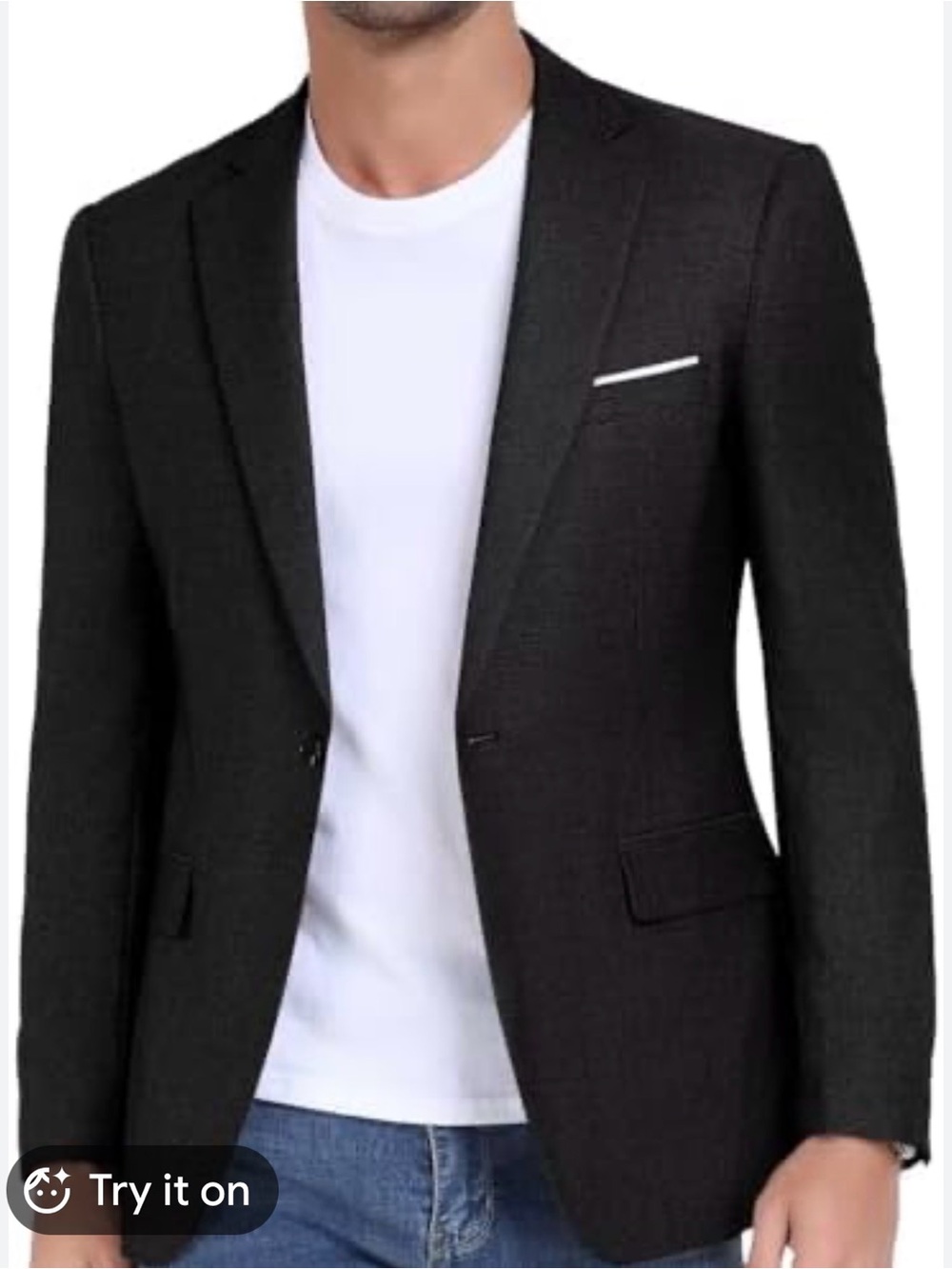 Wehilion men’s Black Two Button Suit Jacket/Blazer Size Small 38